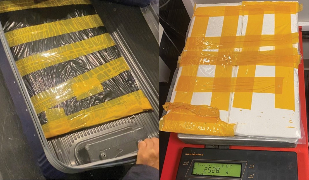  Airport Authorities Thwart Smuggling Of Cocaine By An Arriving Passenger.